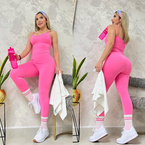 ROSADO BARBIE ENTERIZO SÚPLEX TALLA ÚNICA