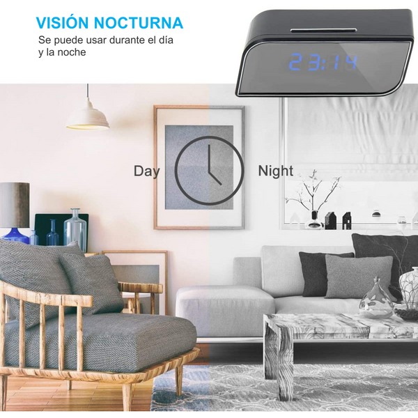 Reloj Despertador HD Wifi (Cámara Espía)