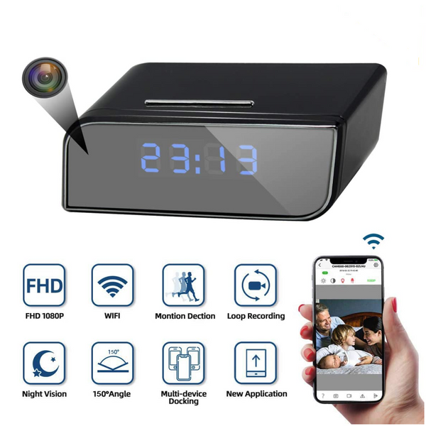 Reloj Despertador HD Wifi (Cámara Espía)